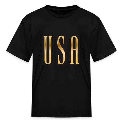 USA Gold Monolith - Kid's T-Shirt