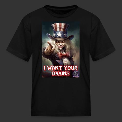 Zombie Aunt Samantha Wants You #10T Patriot Undead - Kid's T-Shirt