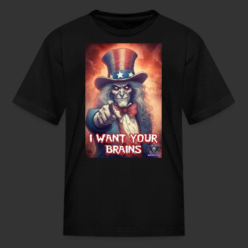 Zombie Uncle Sam Wants You #1T Patriotic Undead - Kid's T-Shirt