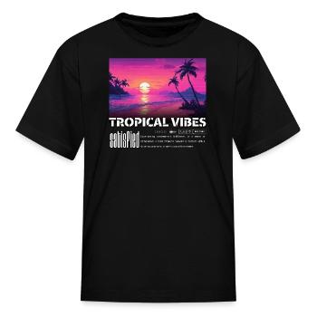 Tropical Vibes Satisfied - Kid's T-Shirt - black - Front
