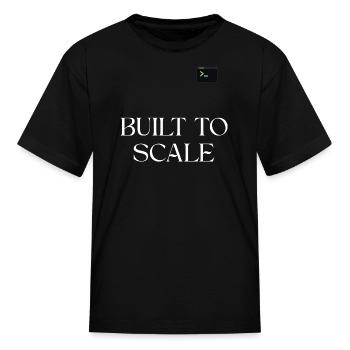 Built to Scale Code Typography - Kid's T-Shirt - black - Front