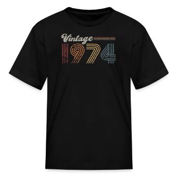 Vintage 1974 - Kid's T-Shirt - black - Front