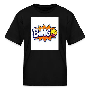Bingo Burst design art - Kid's T-Shirt - black - Front