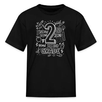 Second Grade Student Back to School - Kid's T-Shirt - black - Front