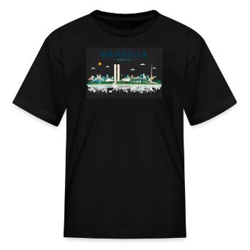 Brasília Skyline Brazil Distrito Federal - Kid's T-Shirt - black - Front