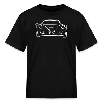 Italian Lightweight Performance Sports Car - Kid's T-Shirt - black - Front