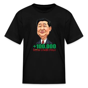 Social credit points - Kid's T-Shirt - black - Front