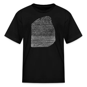 Rosetta Stone Shape - Kid's T-Shirt - black - Front