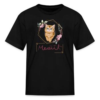 Cat lovers - Kid's T-Shirt - black - Front