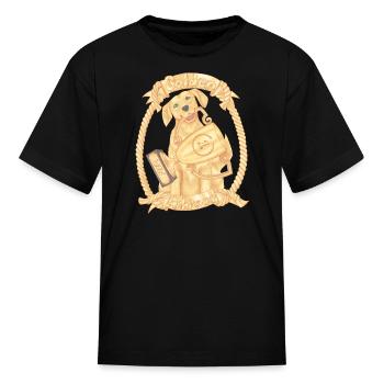 Golden Achiever Retriever - Kid's T-Shirt - black - Front
