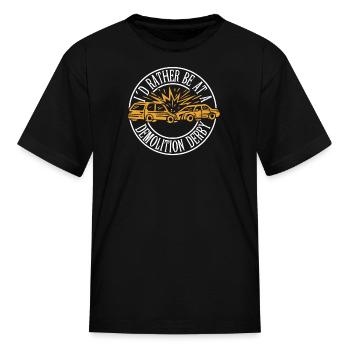 Demo Derby Demolition Derby Demolition Derby Lover - Kid's T-Shirt - black - Front