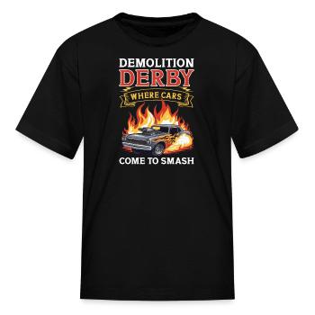 Demo Derby Demolition Derby Demolition Derby Lover - Kid's T-Shirt - black - Front