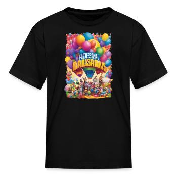 Professional Balloon Animals Artists Entertainers - Kid's T-Shirt - black - Front