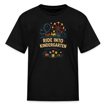 Ride Into Kindergarten Fun - Kid's T-Shirt - black - Front