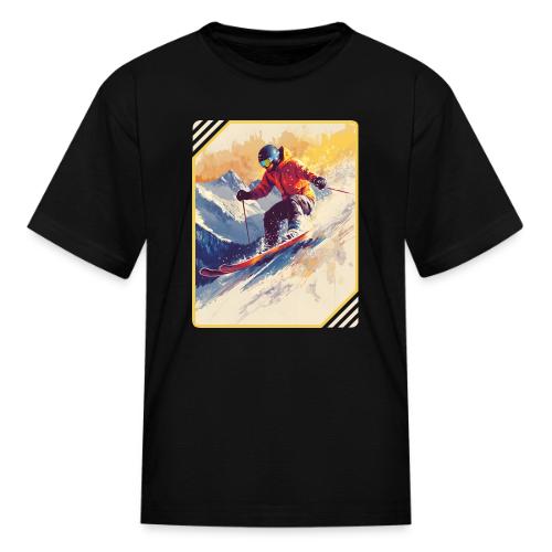 Skiing Through Snow Dreams - Kid's T-Shirt