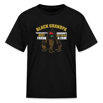 Granddaughter's Best Friend Grandson's - Kid's T-Shirt - black - Front