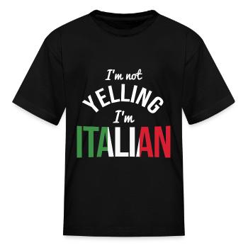 Italian Flag Italy Italian - Kid's T-Shirt - black - Front
