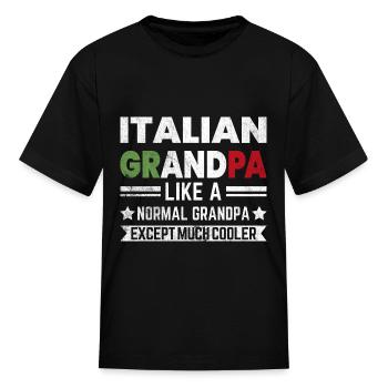 Italian Flag Italy Italian - Kid's T-Shirt - black - Front