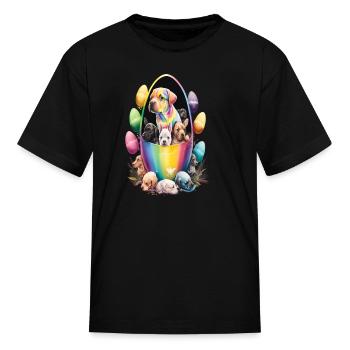 dog in the egg dog in the egg dog in the egg dog i - Kid's T-Shirt - black - Front