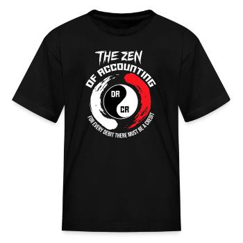 Zen of Accounting Accountant - Kid's T-Shirt - black - Front