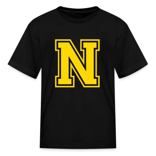 Letter N – Capital Athletic Alphabet Monogram - Kid's T-Shirt