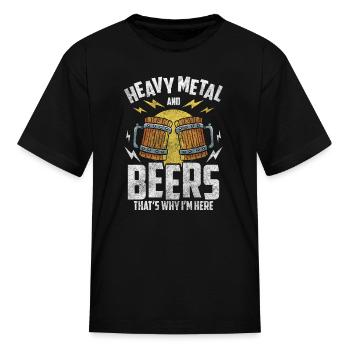 Heavy Metal Hard Rock Death Metal - Kid's T-Shirt - black - Front