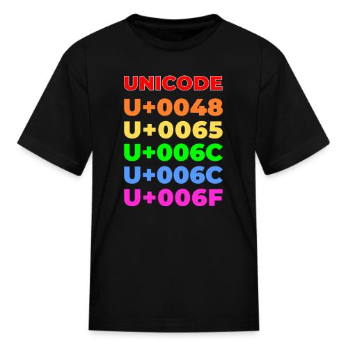 Hello, in unicode - Kid's T-Shirt