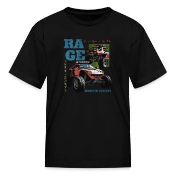 RAGE Monster Car - Kid's T-Shirt - black - Front