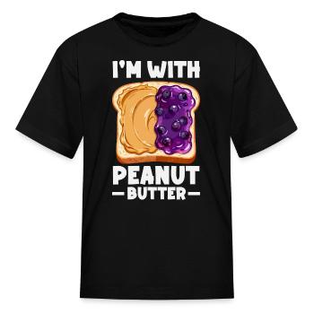 Cute Peanut Butter and Jelly Matching Friend - Kid's T-Shirt - black - Front