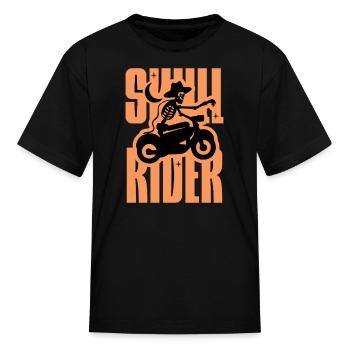 Skull Rider AI - Kid's T-Shirt - black - Front