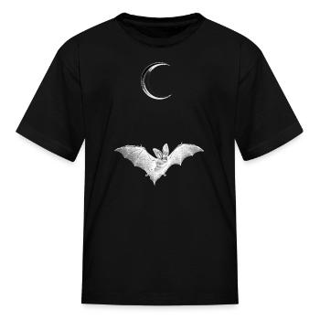 Bat Moon - Kid's T-Shirt - black - Front