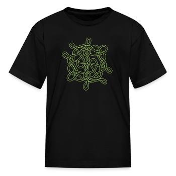 Nautical knot - Kid's T-Shirt - black - Front
