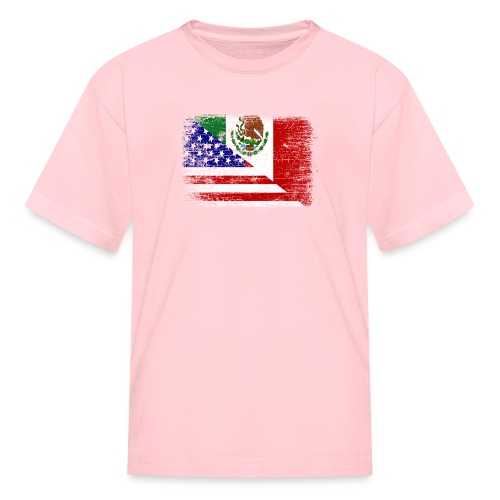Vintage Mexican American Flag - Kids' T-Shirt