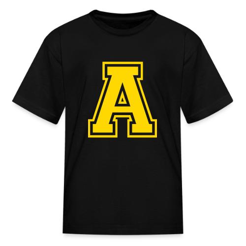 Letter A – Capital Athletic Alphabet Monogram - Kid's T-Shirt