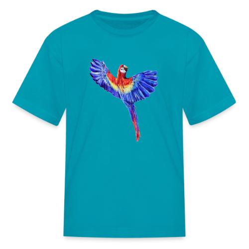 Scarlet macaw parrot - Kid's T-Shirt