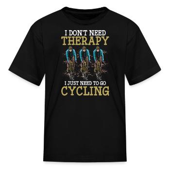 Bike Mountain Biking Bicycles - Kid's T-Shirt - black - Front