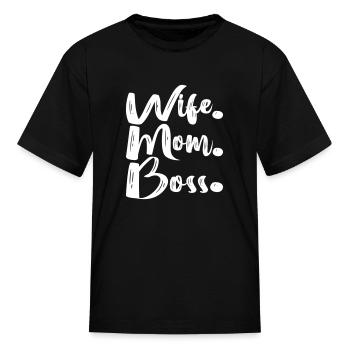 Femme Maman Boss - T-shirt Enfant - noir - Devant