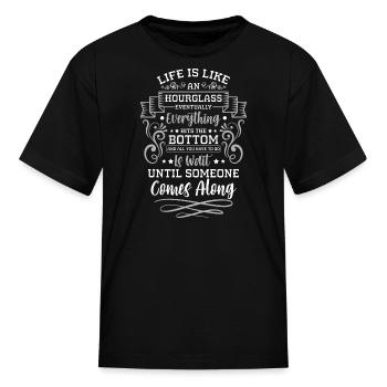 Hourglass Sand - Kid's T-Shirt - black - Front