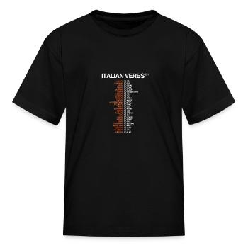 Italian Verbs 101 - Italian Language - Kid's T-Shirt - black - Front