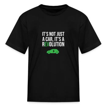 Electric Car Revolution - Kid's T-Shirt - black - Front