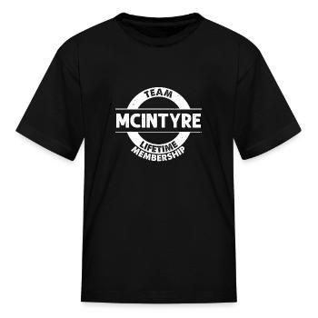 MCINTYRE Gift Funny Surname Family Tree Birthday - Kid's T-Shirt - black - Front