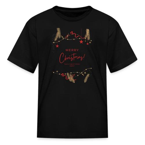 Merry Christmas Typography Design - Kid's T-Shirt