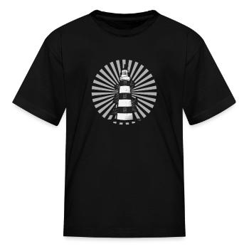 Lighthouse Tower Beacon Leading Light Watchtower - Kid's T-Shirt - black - Front