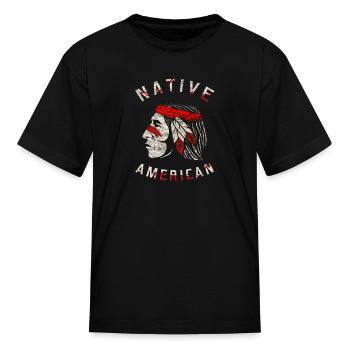 Native American Proud Heritage American Native - Kid's T-Shirt - black - Front