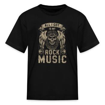 Rock Hard Rock Singer Energy - Kid's T-Shirt - black - Front