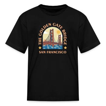 The Golden Gate Bridge - Kid's T-Shirt - black - Front