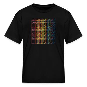 Empty Cubes Interconnected - Kid's T-Shirt - black - Front