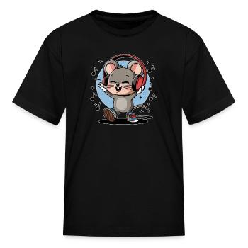 Mouse music - Kid's T-Shirt - black - Front