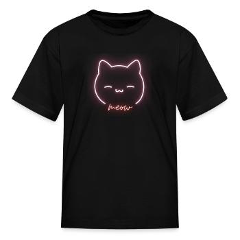 Modern Neon Kat - Kid's T-Shirt - black - Front
