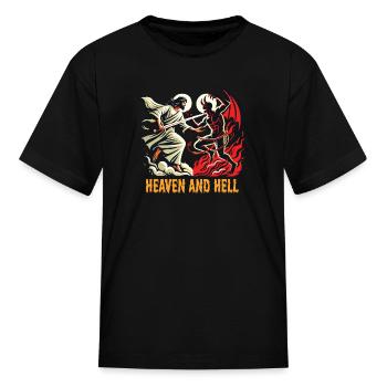 Heaven and hell - Kid's T-Shirt - black - Front